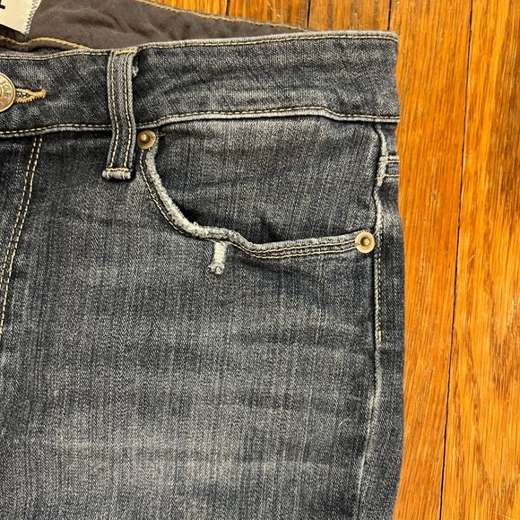 Paige Hoxton Ankle Skinny Jeans High Waist Size 30 Medium Distressed Wash - Picture 5 of 10